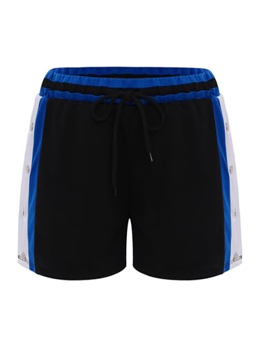 Hansber Tear Away Athletic Sport Shorts for Kids Boys Press Button Down Short Pants Basketball Workout