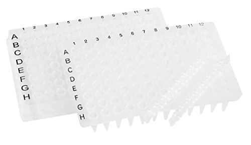 neoLab Polypropylen 96well PCR-Platte, Vollrand, Niederprofil, Klar, 50 Stück