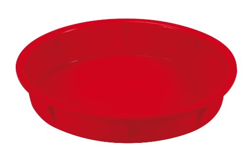 Guardini, Molde redondo Ø 21,5 cm, Ideal para freidora, Silicona de calidad alimentaria, Rojo, Made in Italy, LÃnea Air Fryer