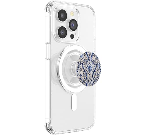 PopGrip Magsafe Bleu Méditerranéen : Support Mosaïque Vintage - 4
