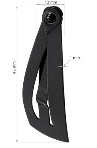 Image of Glaze Matte Finish Large Black Tic Tac Hair Clips, Pack of 12
