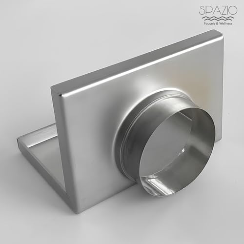 Image of Spazio Floor Stainless Steel Push Down Strainer (12 cm Set of 1)
