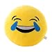 Laugh Till You Cry Emoji Pillow 12.5 Inch Large Yellow Smiley Emoticon