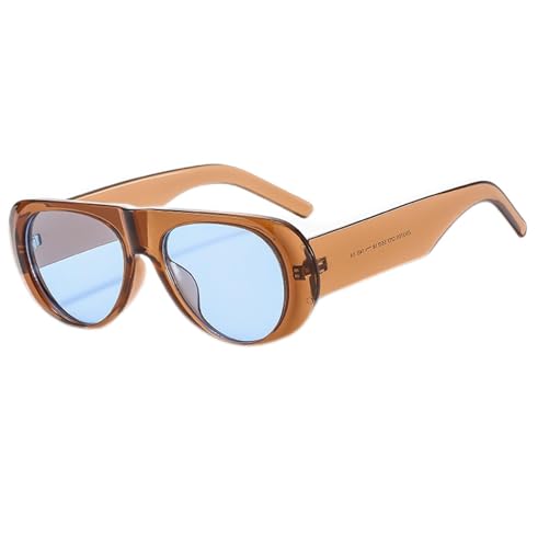 Oval Men's And Women's Retro UV400 Sunglasses Gift - Main Image