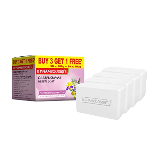 Image of K P Namboodiri's Dasapushpam Herbal Soap 400g - Pack of 2