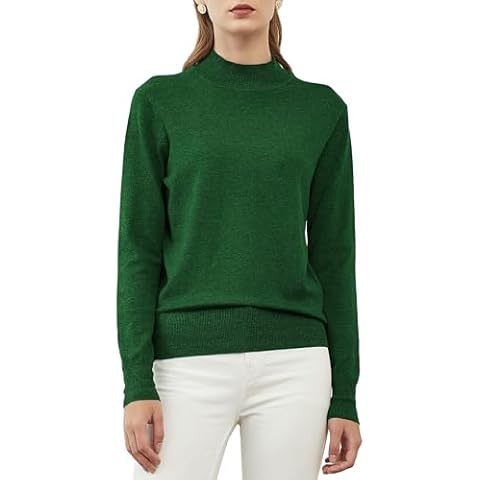 Woolicity Women's Mock Turtle Neck Jumper Cover