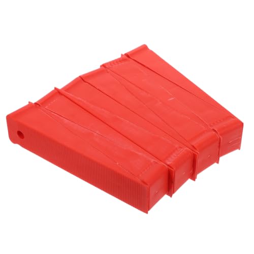 10 Cuñas de Plástico Lurrose Rojas para Nivelar Puertas y Ventanas en Interiores