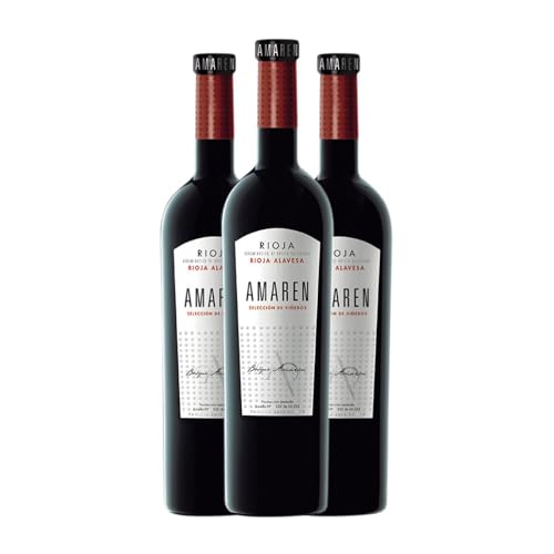 Amaren Selección de Viñedos Rioja 75 cl Vino tinto (Caja de 3 Botellas de 75 cl)