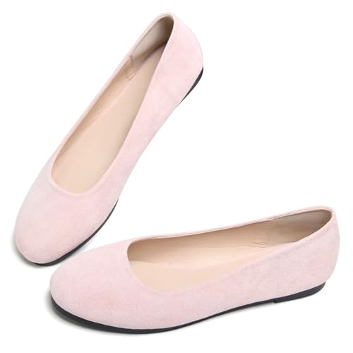 Image of Dear Time Women's Flats Comfortable Slip On Ballet Flats Soft Solid Casual Shoes