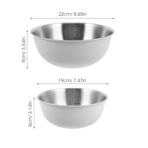 Set de 2 tazones de acero inoxidable 19cm y 22cm miniatura 2