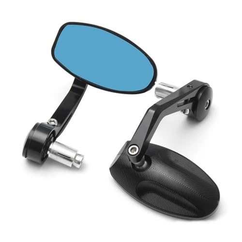 Espejos retrovisores para motocicleta CNC aluminio negro mate manillar