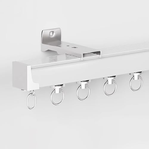 Rail de rideau de plafond réglable et télescopique à installation facile