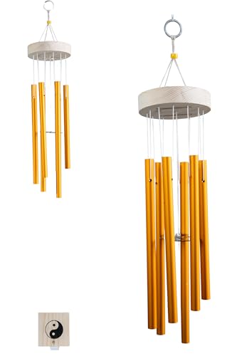 Image of Wind Chime | Wind Chimes for Balcony | Wind Chimes for Home Positive Energy (Gold)