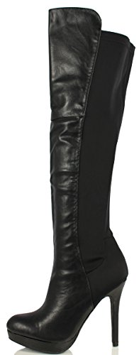 Delicious Women's Venga Faux Leather Over The Knee High Heel Boots2