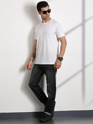 Image of Thomas Scott Men's | Solid | Brathable Fabric | Denim | Mid Rise | Casual Jeans for Men