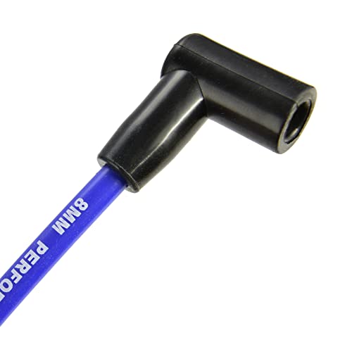 Rlp Silicone Spark Plug Wires Set 8.0Mm Blue Replacement For Sbf Small Block Ford Valve Cover Wires 221 255 260 289 302 351W Fits Hei Distributor Caps #TOP6
