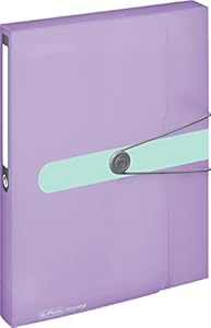 Herlitz 11408994 Sammelbox, A4, PP-Folie flieder, transparent