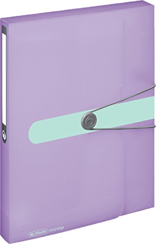 Herlitz 11408994 Sammelbox, A4, PP-Folie flieder, transparent