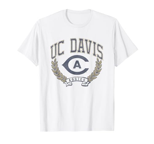 Elite Authentics UC Davis Aggies Victory Vintage Officially Licensed T-Shirt, Small, White