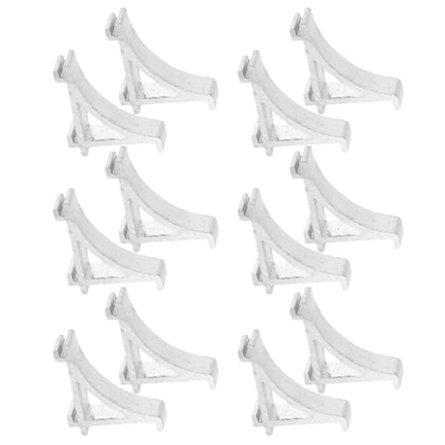 FONDOTIN 12 piezas Ganchos Metálicos para Frigorífico y Congelador Soporte Resistente con Gancho de Aluminio Grande Fáciles de Instalar para Estantes y Bandejas de Nevera y Congelador