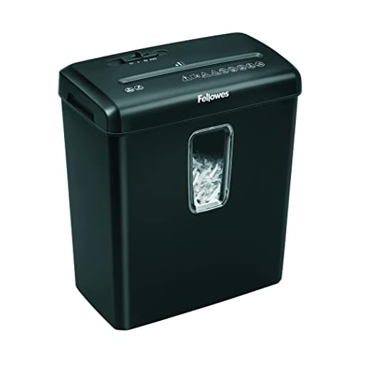 Fellowes Aktenvernichter Powershred FS-6C – 6 Blatt Kreuzschnitt Aktenvernichter für den Heimgebrauch – Persönlicher und Büro-Aktenvernichter – 15 Liter Mülleimer – P-4 Sicherheitsstufe – Schwarz