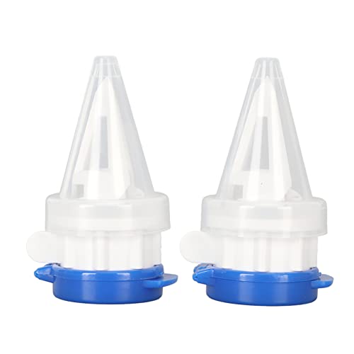 Tyenaza 2 Piezas Vertedores de Botellas de Leche, Vertedor de Caño de Caja de Leche, Desviador de Bebidas de Leche con Tapa, ABS Divisor de Bebidas de Caja Ergonómico Fácil de Instalar(2,2 x 6 cm)