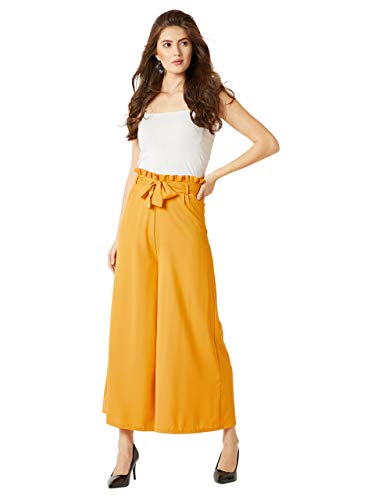 Image of Miss Chase Women's Blue Wide-Leg Trouser Pants