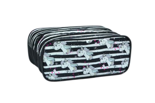 Estojo Escolar Unicórnio Triplo Estojos Kids