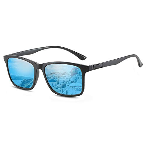 KEECOW Gafas de sol Hombre Polarizadas 100% Protección UV400 Gafas de sol para Hombre Deportivas Ultraligeras Golf al Aire Libre Ciclismo Pesca Senderismo (Azul)