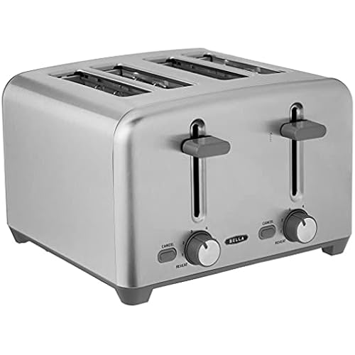 bella 4 Slice Toaster, Extra Wide Slots, Stainless Steel