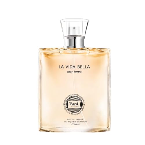 Hybrid & Company La Vida Bella Fragrance for Women Eau De Parfum Natural Spray Elegant Scent, 3.4 Fl Oz