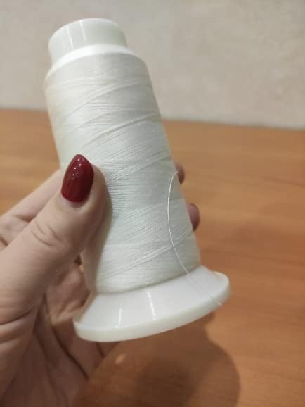 Hilo de coser soluble 1000 metros rollo blanco miniatura 4