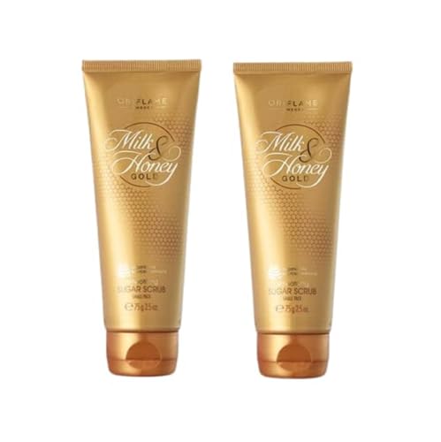 Oriflame milk and honey gold smoothing sugar scrub small pack - 75 grams - pack of 2 - Business Buzz