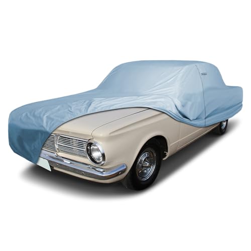 Image of iCarCover Premium Car Cover for 1963-1966 Plymouth Valiant 2-Door, 4-Door Heavy Duty Waterproof All-Weather Automobiles Custom Fit Indoor Outdoor UV Snow Protection Covers with Straps and Bag