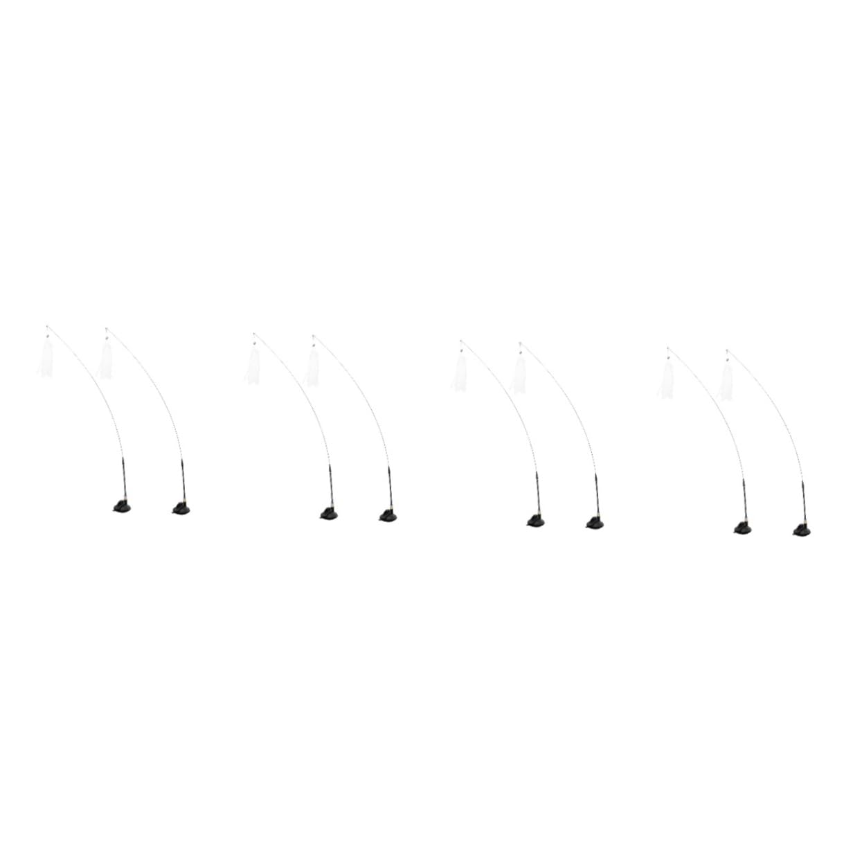 Milisten 4ensembles Jouet Interactif pour Chat avec Ventouse Et Plumes De à Attraper pour Intérieur Félins