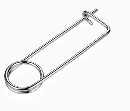 Steel Brooch Shape Cotter Safety Pins Spring Pin， Quick Lock Brooch Locking Fastener for Farm Lawn Garden Hitch (Size:3.2X64mm,8pcs)