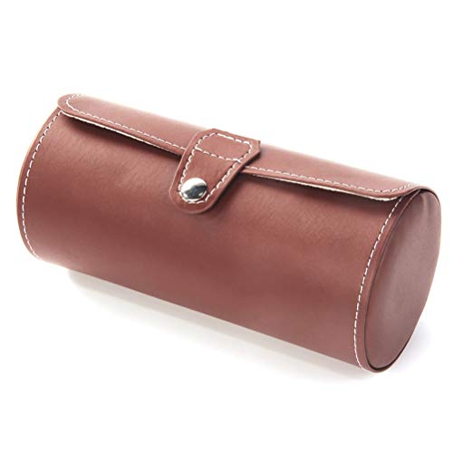Vitrine boîtes bijoux stockage et montre de luxe marron noir portable