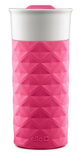 Ello Ogden BPA-Free Ceramic Travel Mug with Lid Pink 16 oz
