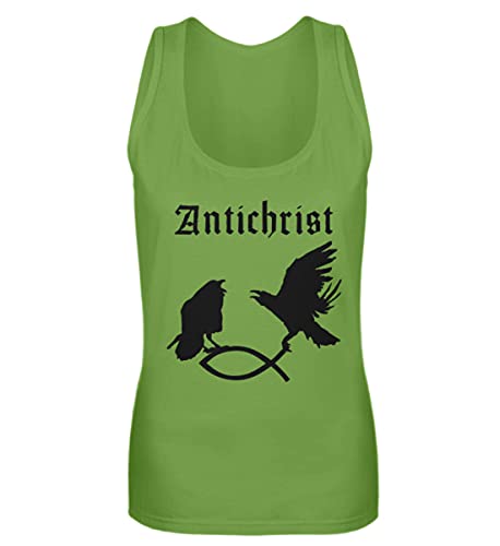 Débardeur vert lime Antichrist Corbeau pour femme XXL idéal pour vos festivals d'été