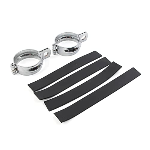 Cninba13 Modified Turn Signal Light Indicator Mount Bracket Front Fork Clamps Holder Metal for motorcyle with 42MM-51MM fork Tube, 2pcs Chrome