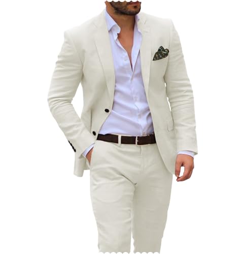 Men's Suits Slim Fit 2 Piece Notch Lapel Business Tuxedos Wedding Grooms