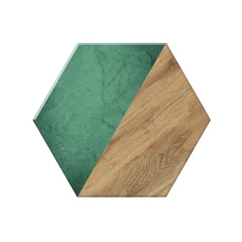 吸水 珪藻土コースター おしゃれ 滑り止め こーすたー 北欧 速乾 水切りキッチン トレー 六角型 (大理石調B)