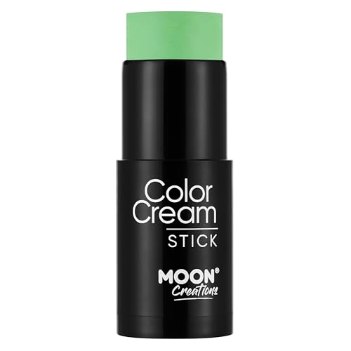 ColorCream Face & Body Paint Stick di Moon Creations - Trucco professionale per viso e corpo, per adulti e bambini, 21 g, verde brillante