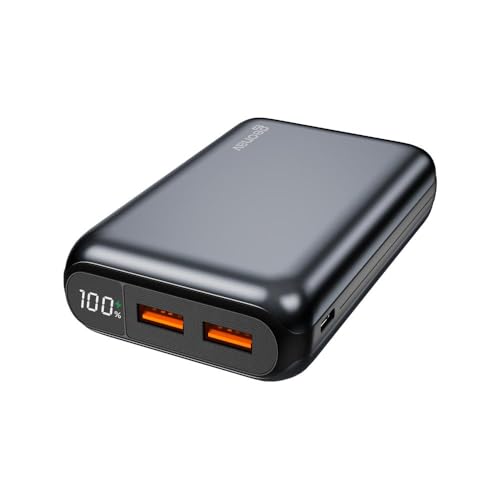 Geonav Power Bank, Carregador Portátil Universal 20.000mAh, USB-A (até 18W) + USB-C (até 20W), Compacto, Carregamento Rápido, Pass Through, Led Indicador de Bateria, PB20K20WSG, Cinza espacial