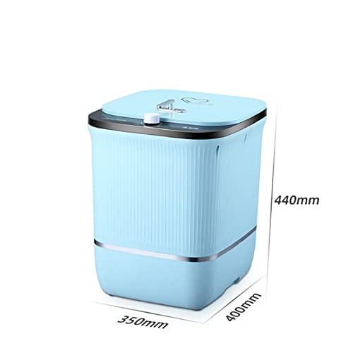 FSJJD 3 kg Mini Waschmaschine Hohe Temperaturen Kochen und Waschen Kleines halbautomatisches einzelnes Fass (Color : Blue) - Image 3