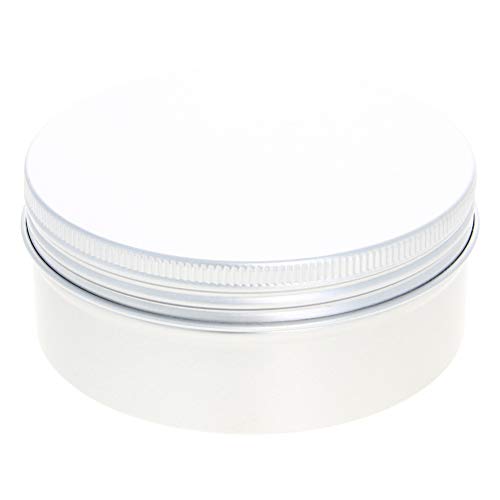 Image of Othmro 8.3oz Metal Round Tins Aluminum Tin Cans Jar Refillable Containers 250ml Tin Cans Tin Bottles Containers with Screw Lid for Lip Balm Crafts Cosmetic Candles Silver 100x40mm