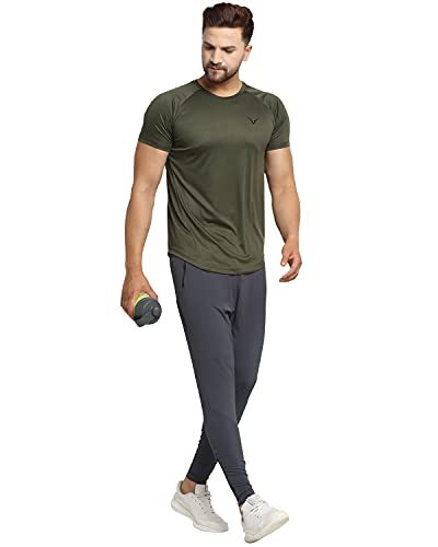 Image of Invincible Men's Athleisure Gym Wear Running Workout Training Fitted Track Pants