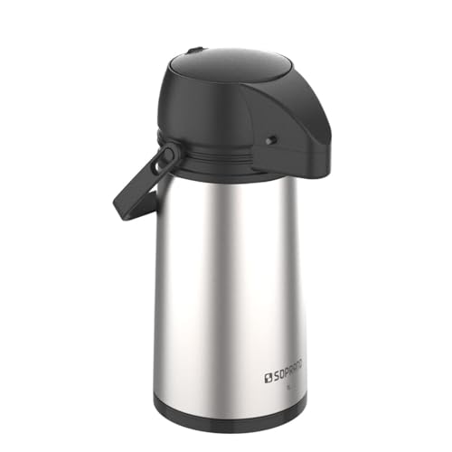 Garrafa Termica Inox 1L Single - Soprano GARRAFA TERMICA SINGLE 1L INOX/PRETO