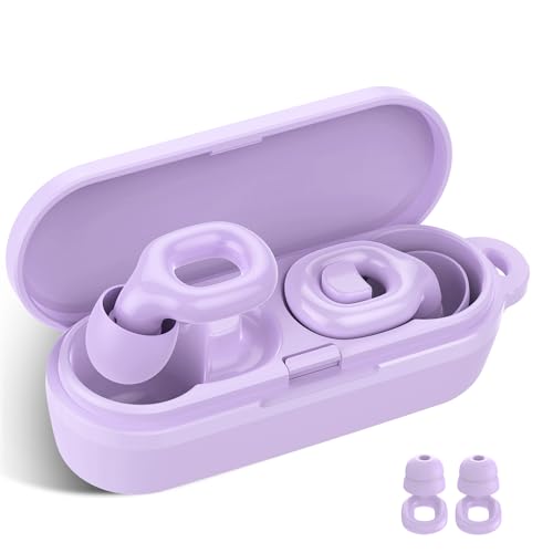 Tapones Oidos Ruido Dormir, 35db silicona suave que Tapones Oidos Cancelacion de Ruido, ideales para conciertos, Viajar, trabajo y concentración con 7 Reutilizable tapones oidos XS/S/M/L y Estuche