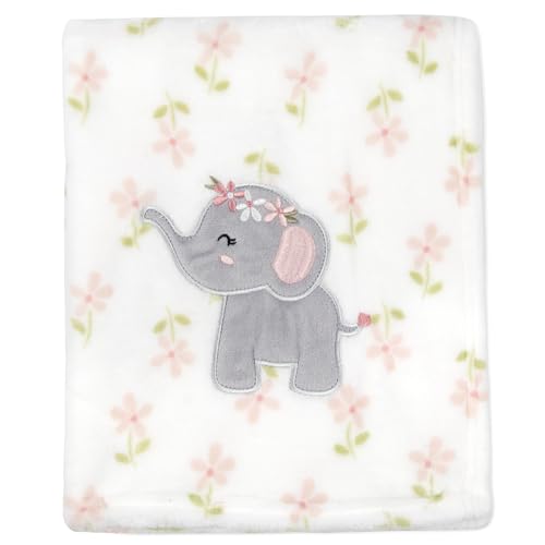 Image of Plush Fleece Throw and Receiving Baby Blankets for Boys and Girls 30x36
